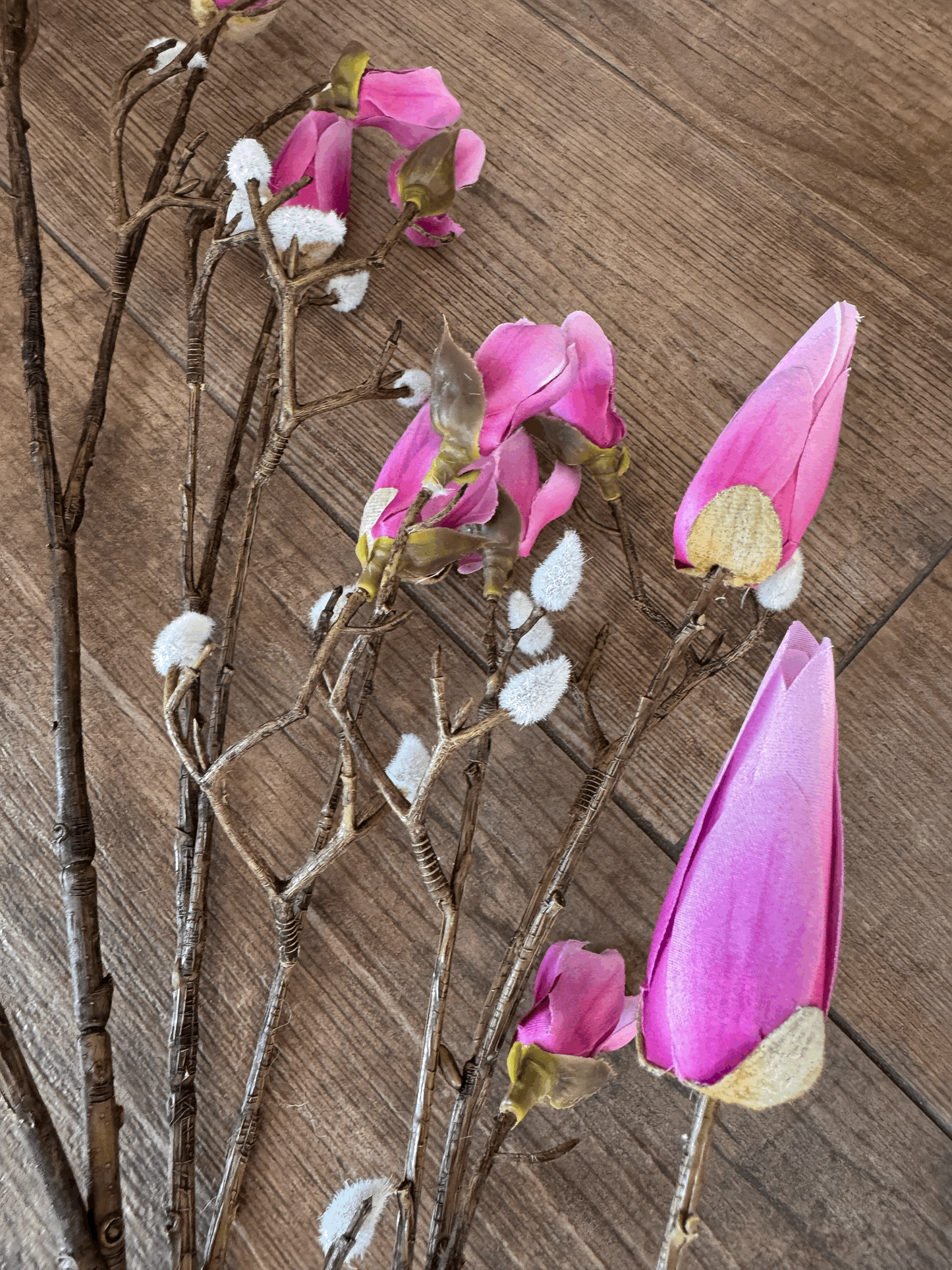 Künstliche Magnolienzweige rosa/pink Lang