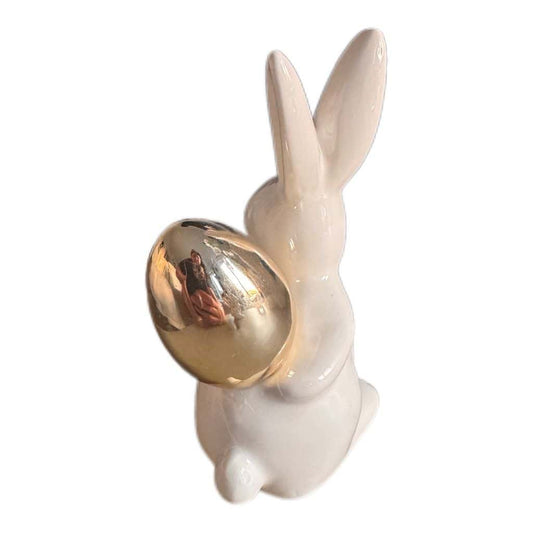 Dekorativer Hase mit Ei Carlo 17 cm
