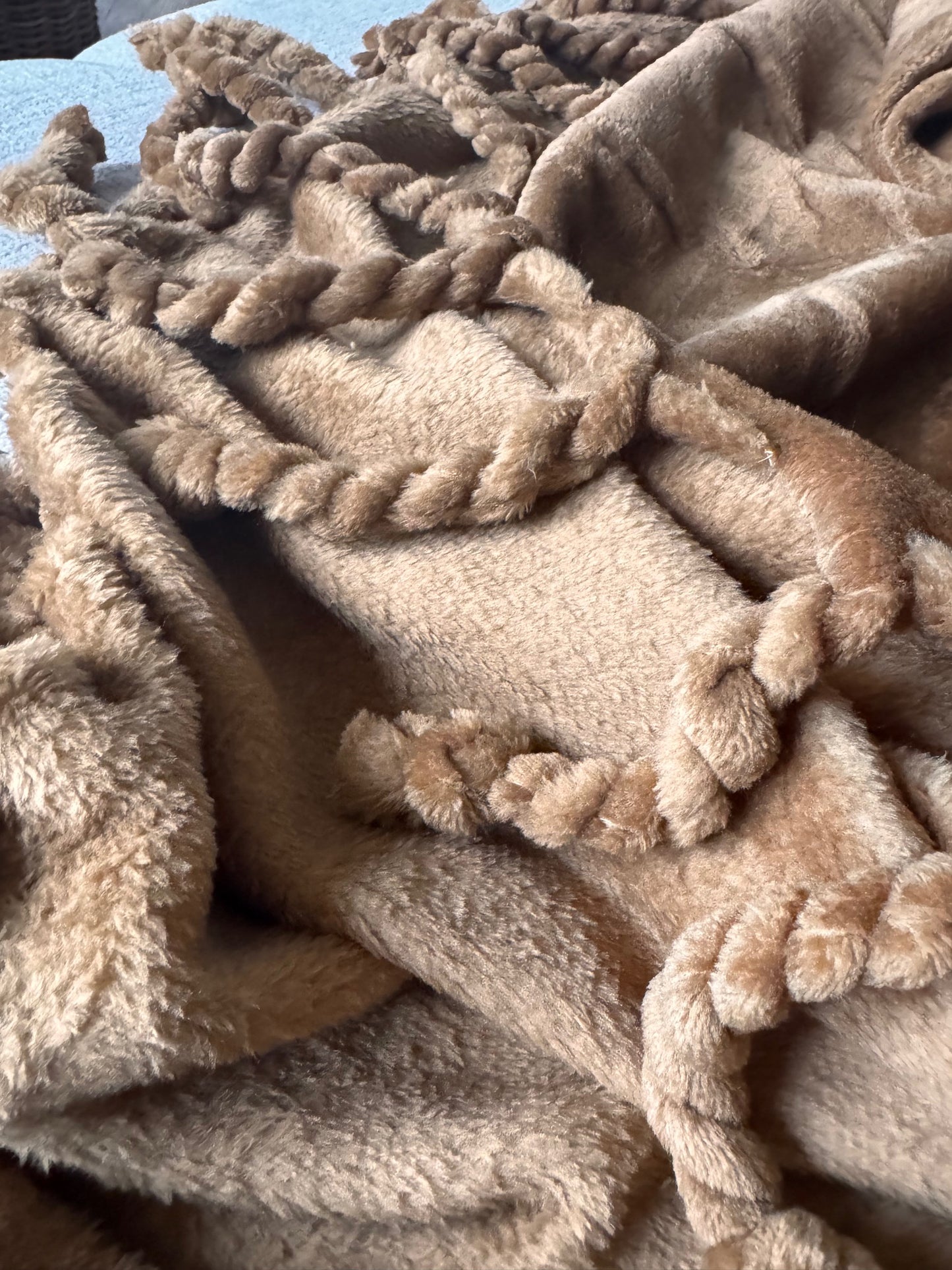 Wohndecke Fleece FLORIJN in Tobacco Braun 150 x 200 cm von Dutch Decor