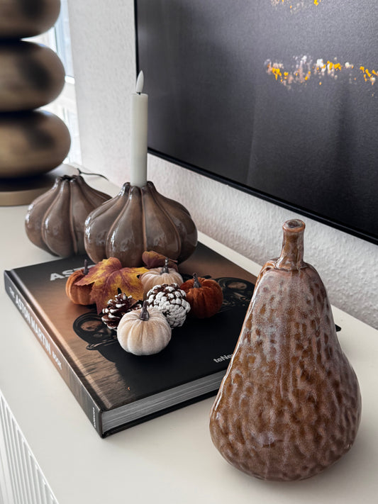 Keramik Kürbis SAGGIO Braun 13 x 11 x 21 cm Mondex