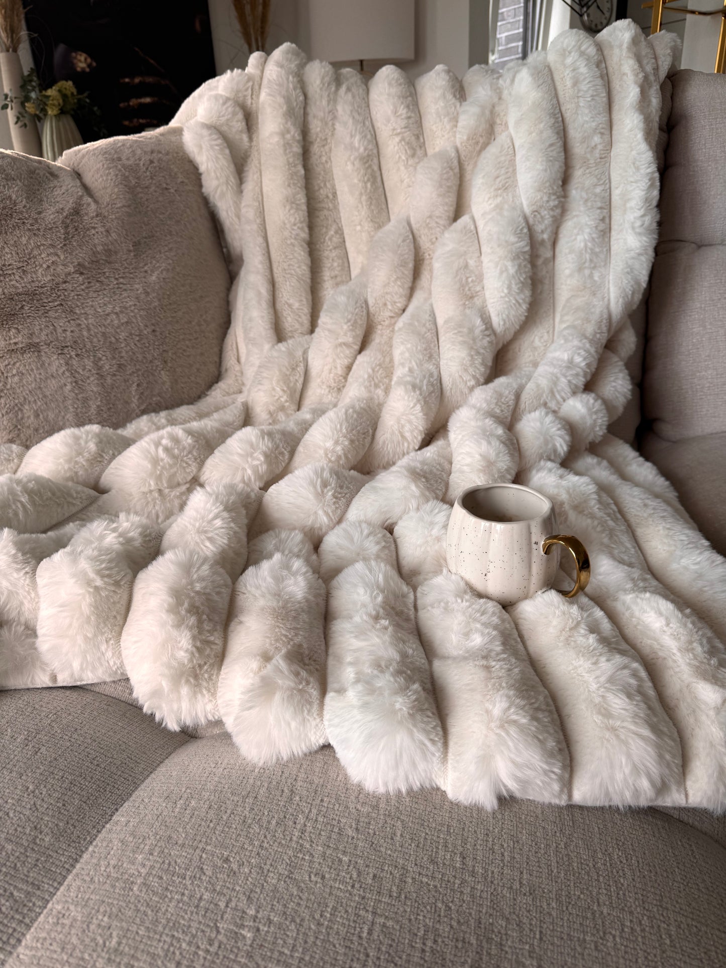 Unique LIving Decke Liebe weiß 150 x 200 cm