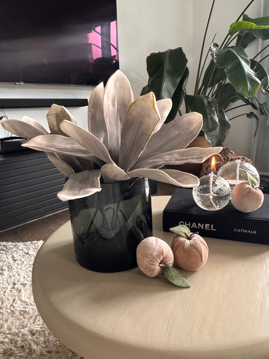 Samt Apfel Lea creme/rosè 9 cm