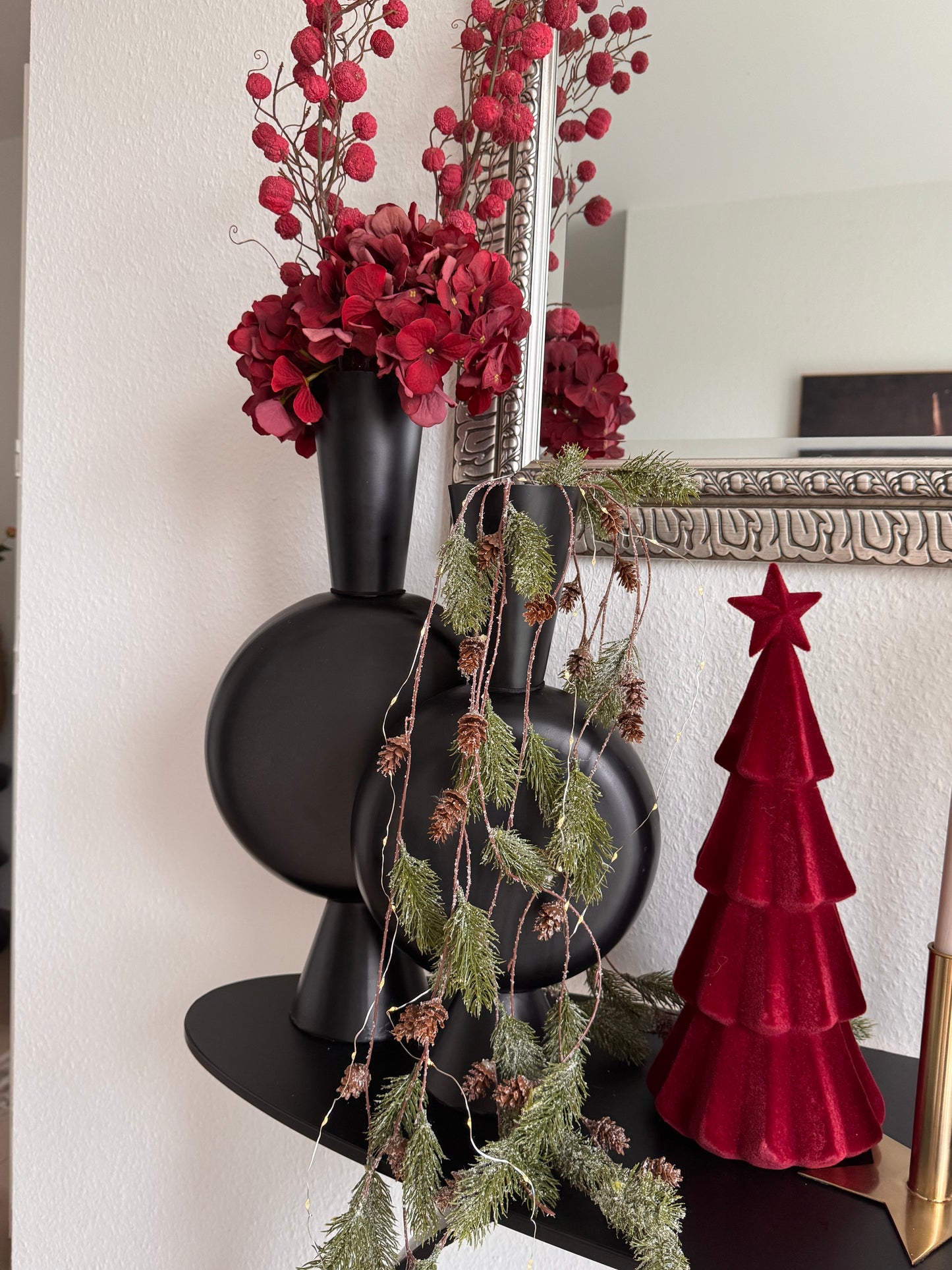 Samt Tannenbaum in Bordeaux 29 cm von Exner