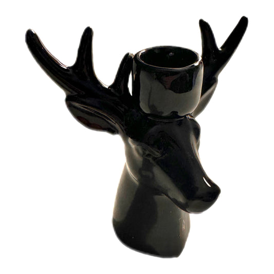 Kerzenhalter in Rentierform in Schwarz von Housevitamin
