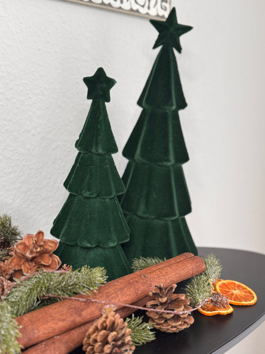 Samt Tannenbaum in Grün 29 cm von Exner