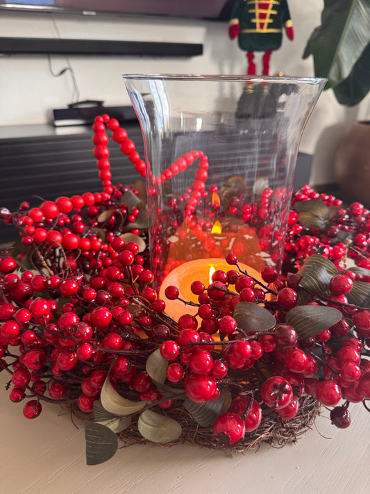 Weihnachtsstern Anhänger in Rot Holzperlen 29 cm von Exner