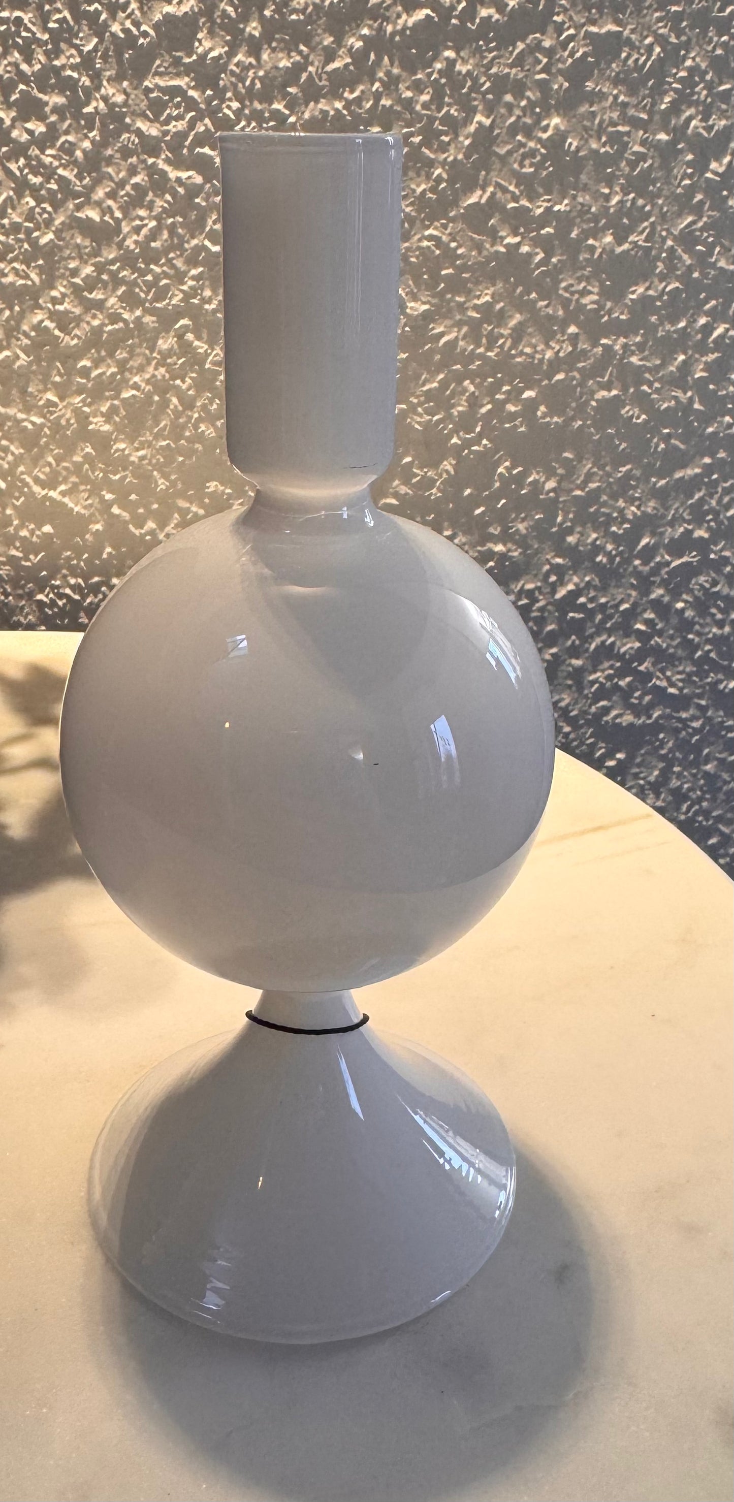 Kerzenhalter Glas Sparkle Ball von Present Time weiß