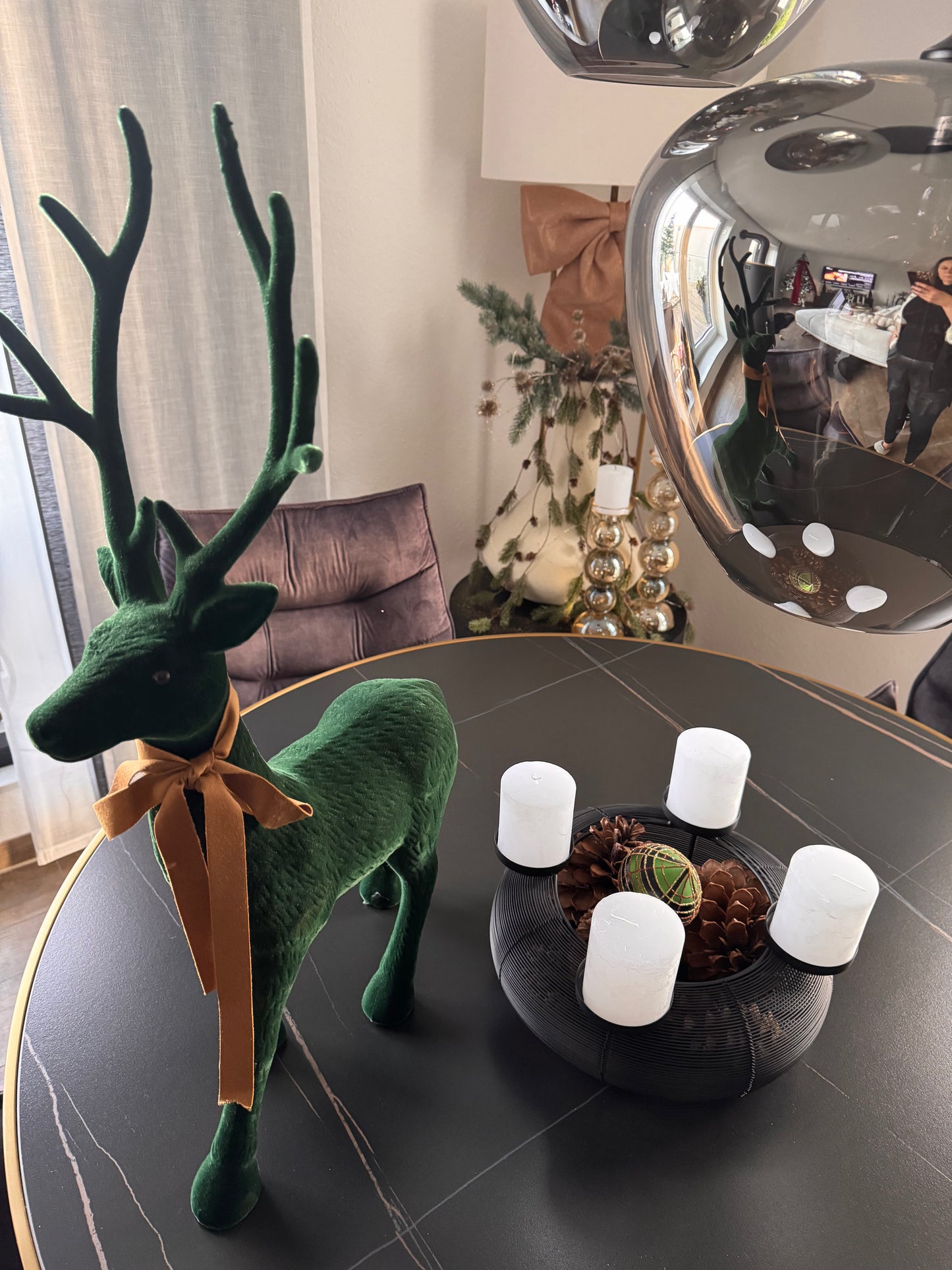 Kranz aus Metall in Schwarz von Colmore 33 x 33x 12 cm