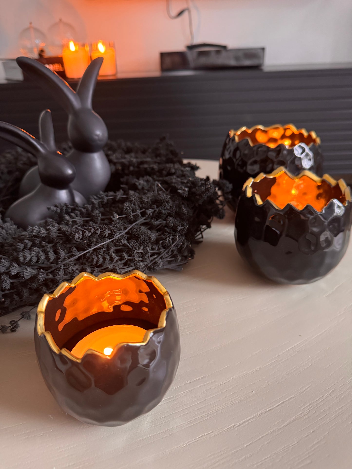 Hase Manni schwarz matt 20 cm