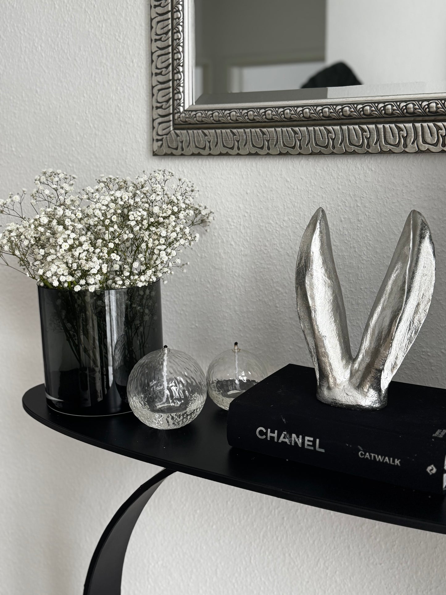 Deko Hasenohren ArgenT in Silber von Exner 18x7x26,8 cm