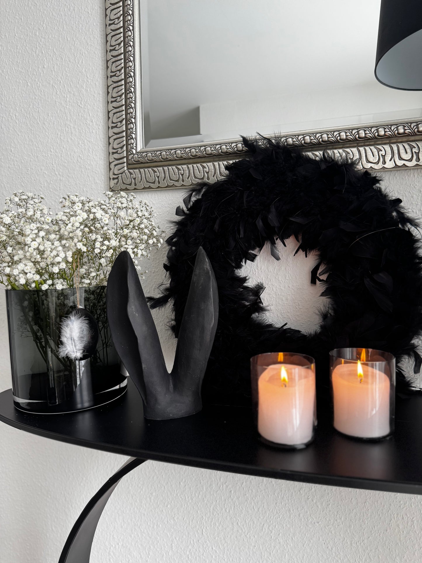 Deko Hasenohren Zonda in Schwarz matt von Exner 18x7x26,8 cm