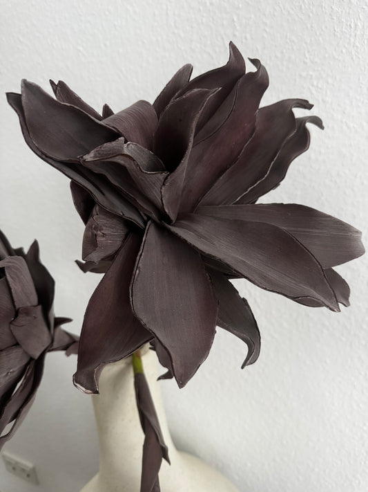 Einzigartige Kunstblume Magnolien Art in Anthrazit Braun ca.87 cm by luimes