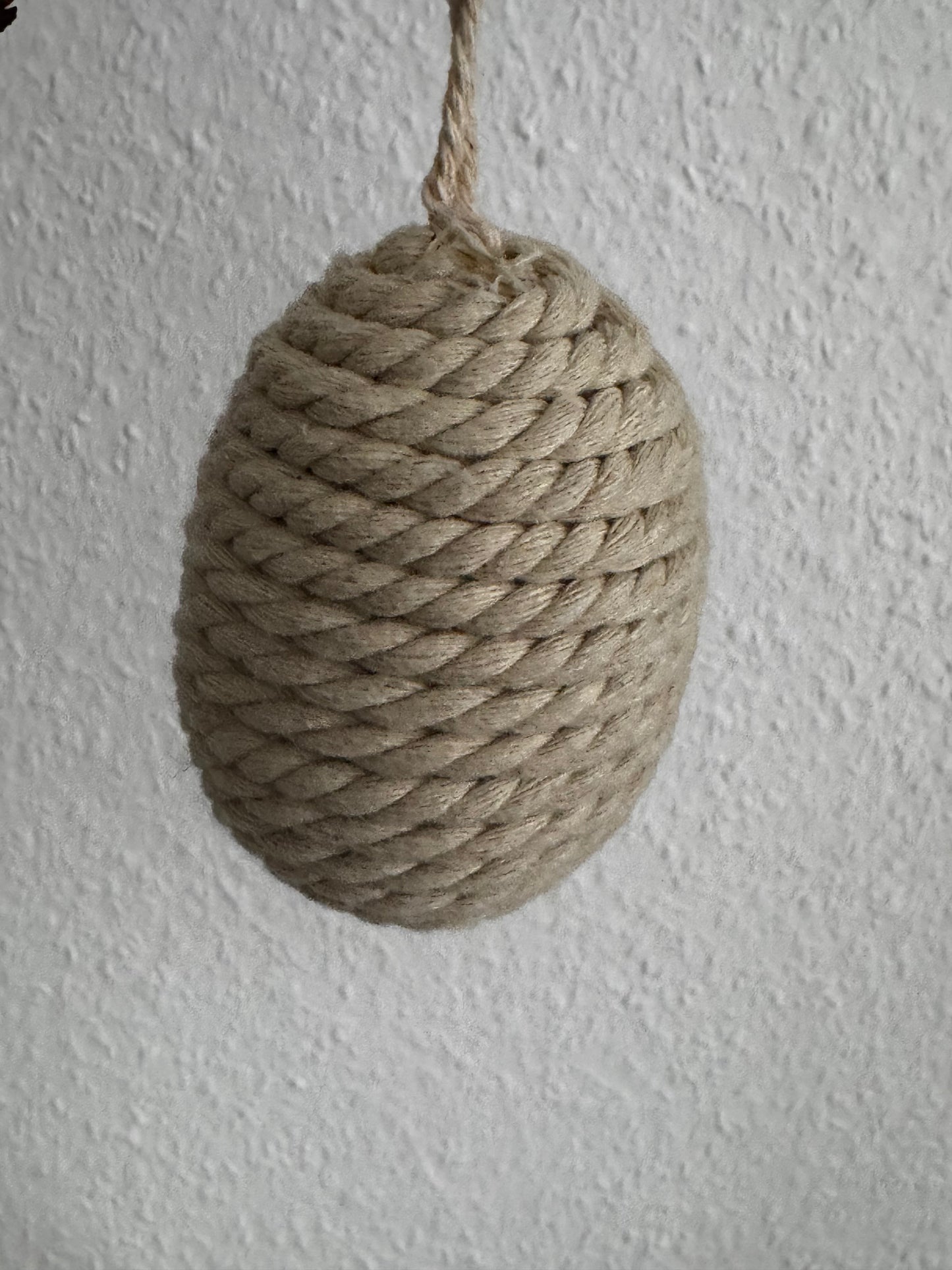 Ostereier zum Aufhängen aus Jute in Braun/Weiß 6er Set von Wurm
