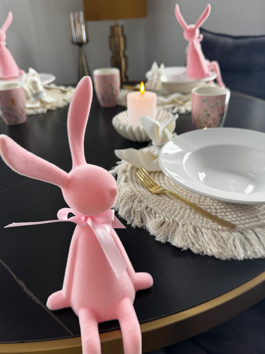 Osterhase der fröhliche Kantenhocker in Rosa 36 cm von Wurm