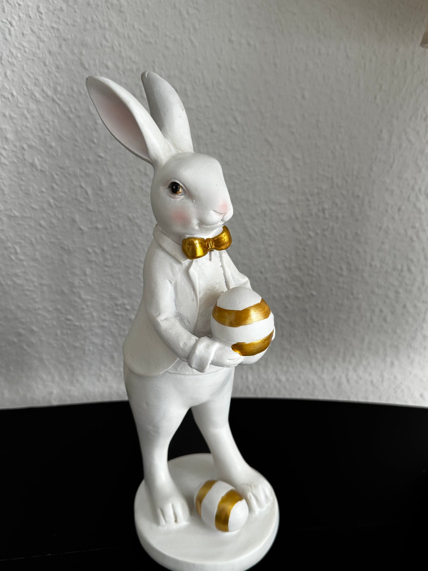 Hasen-Paar in Weiß/Gold 30 cm von Wurm