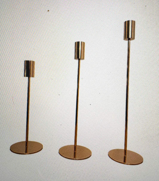 Kerzenständer 3 Set Roségold von Homexclusive