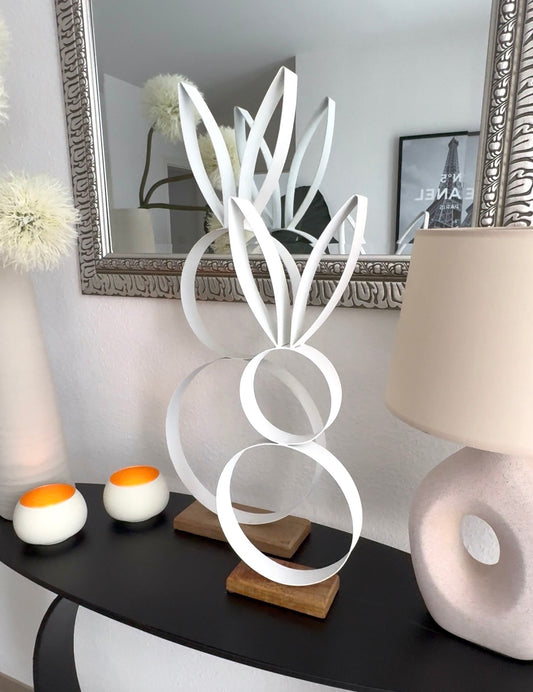 Metall-Hase Jimmi in Weiß 54 cm von Willeke