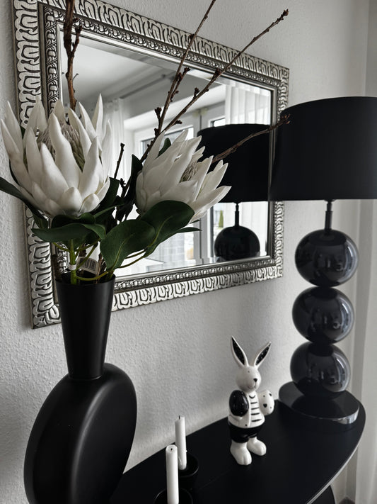 Keramik Hase in Schwarz/ Weiß 29 cm von Wurm