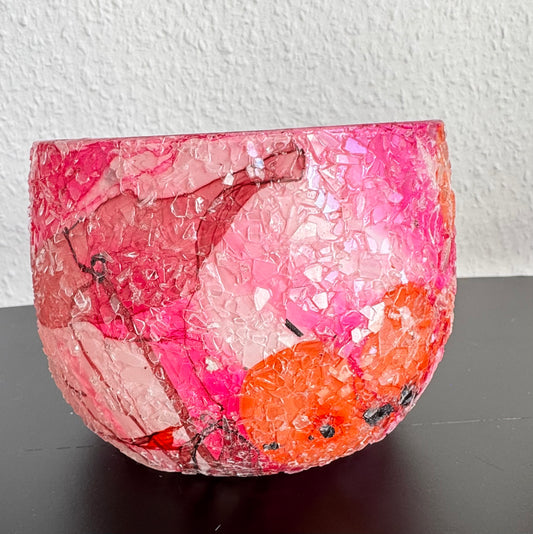 Glaswindlicht mosaic fuchsia 4er Set von Colmore