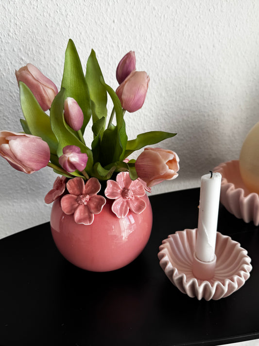 Blumenvase "Jolie" in Rosa von Luimes & Luimes 16 cm