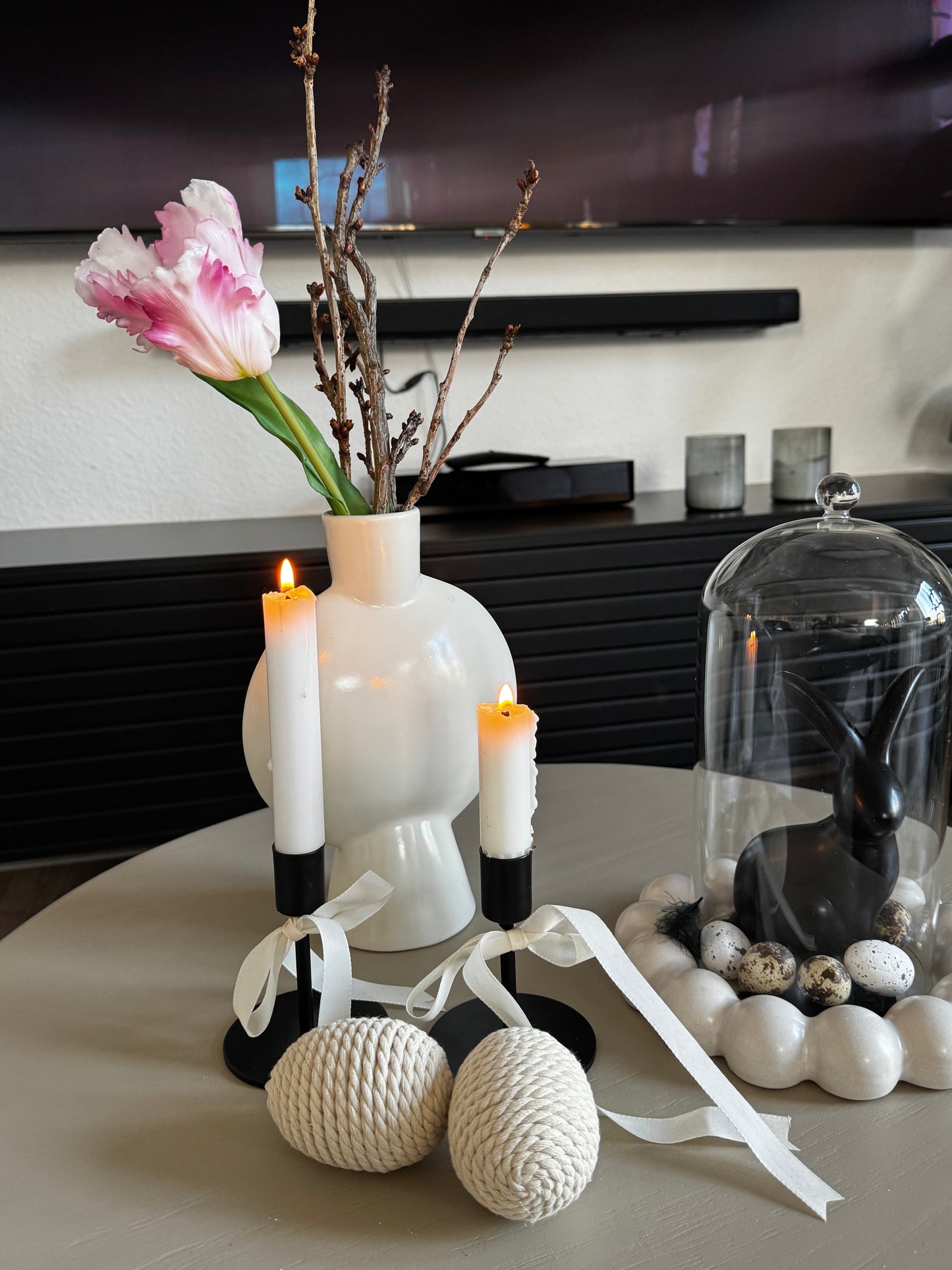 Vase Zonda in Weiß 24 cm von Exner