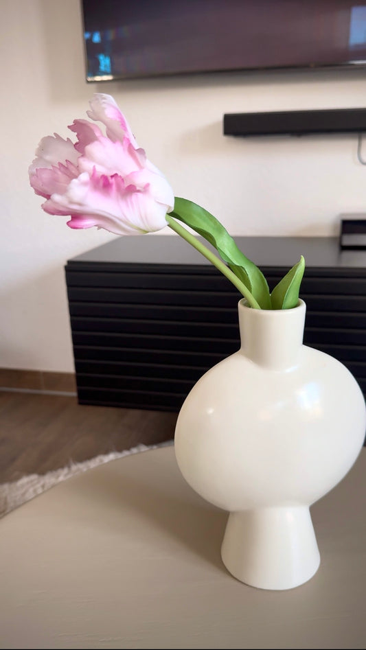 Vase Zonda in Weiß 24 cm von Exner