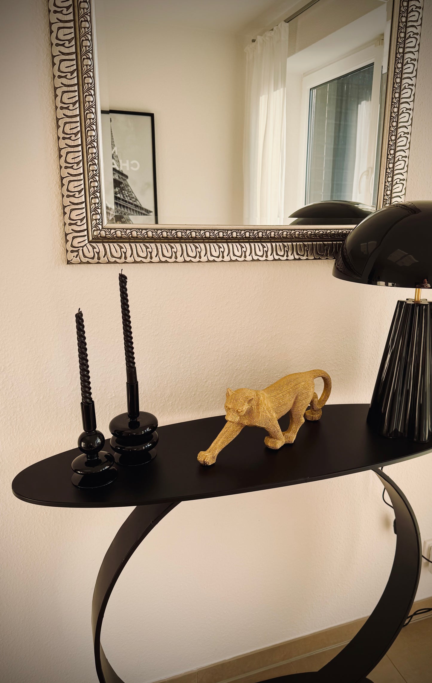 Kerzenhalter Glas Sparkle Bubbles von Present Time schwarz