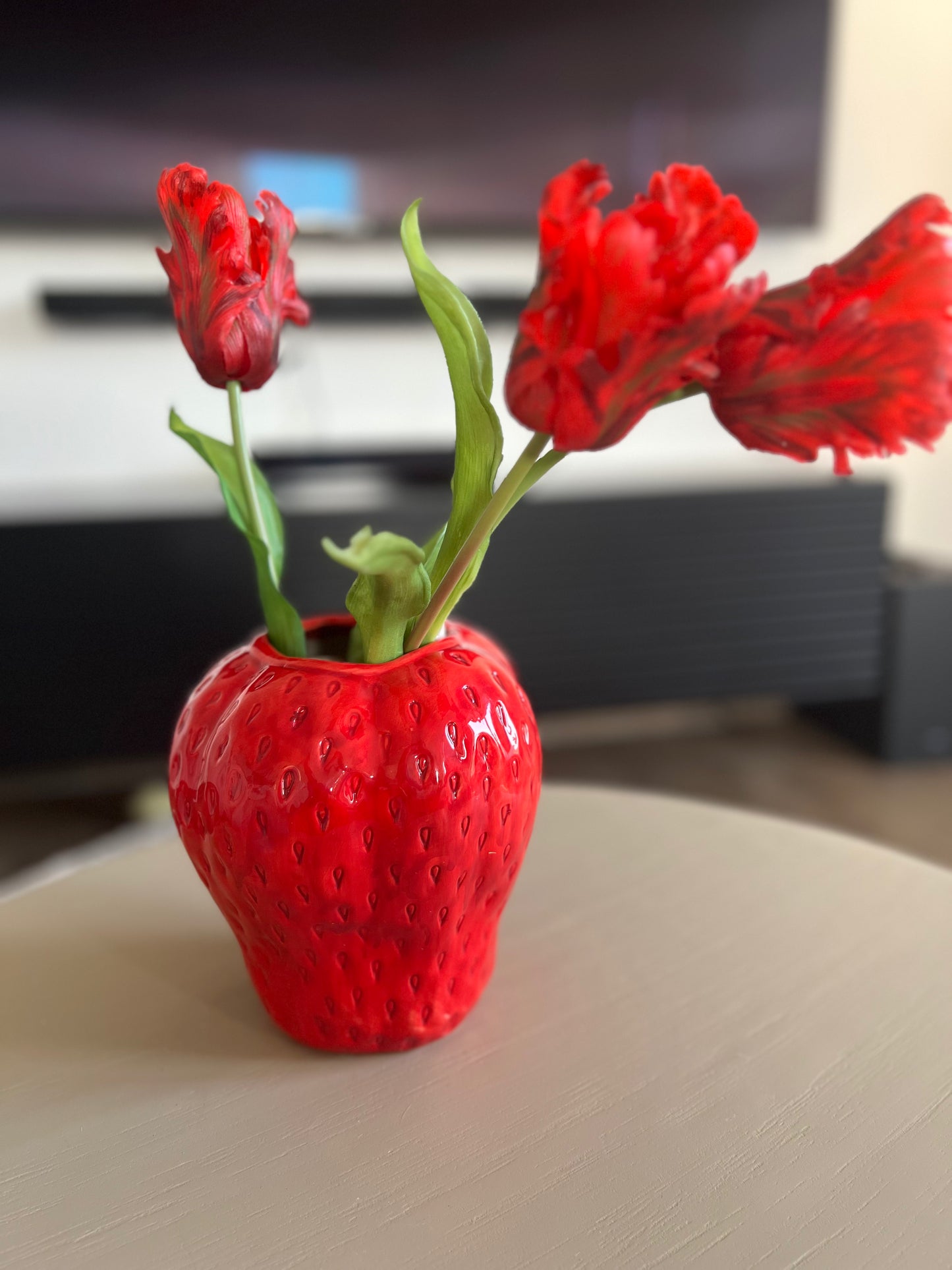 Erdbeer Vase rot von Countryfield Gr. XS