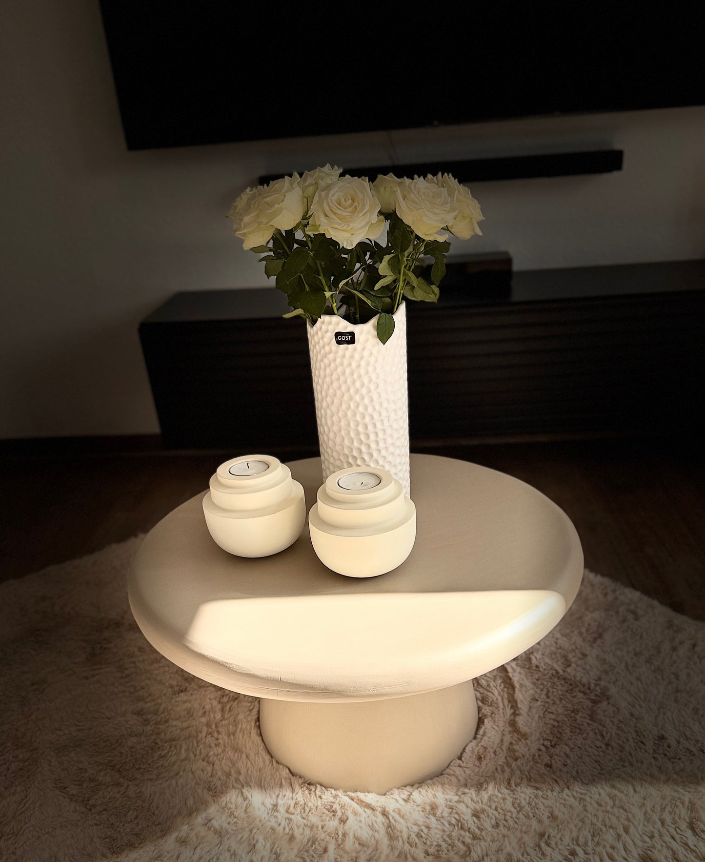 Kerzenhalter Saluzzo Cream matt von Light & LIving