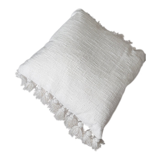 Boho-Kissen in Weiß 45x45 cm Dutch Decor