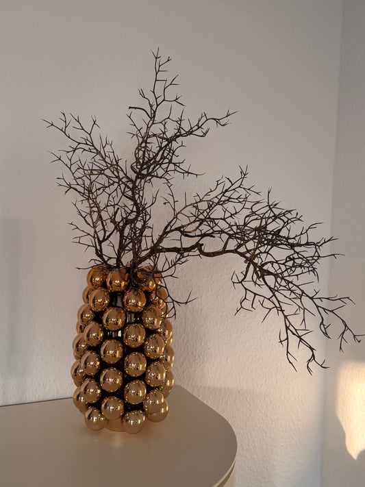 Blumenvase BIYANG in Gold Ø 16 x 24 cm von Light & LIving - JP Lifestyle & More