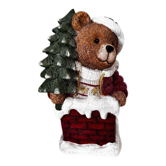 Formano Weihnachts-Teddybär mit Tannenbaum, 46 cm - JP Lifestyle & More