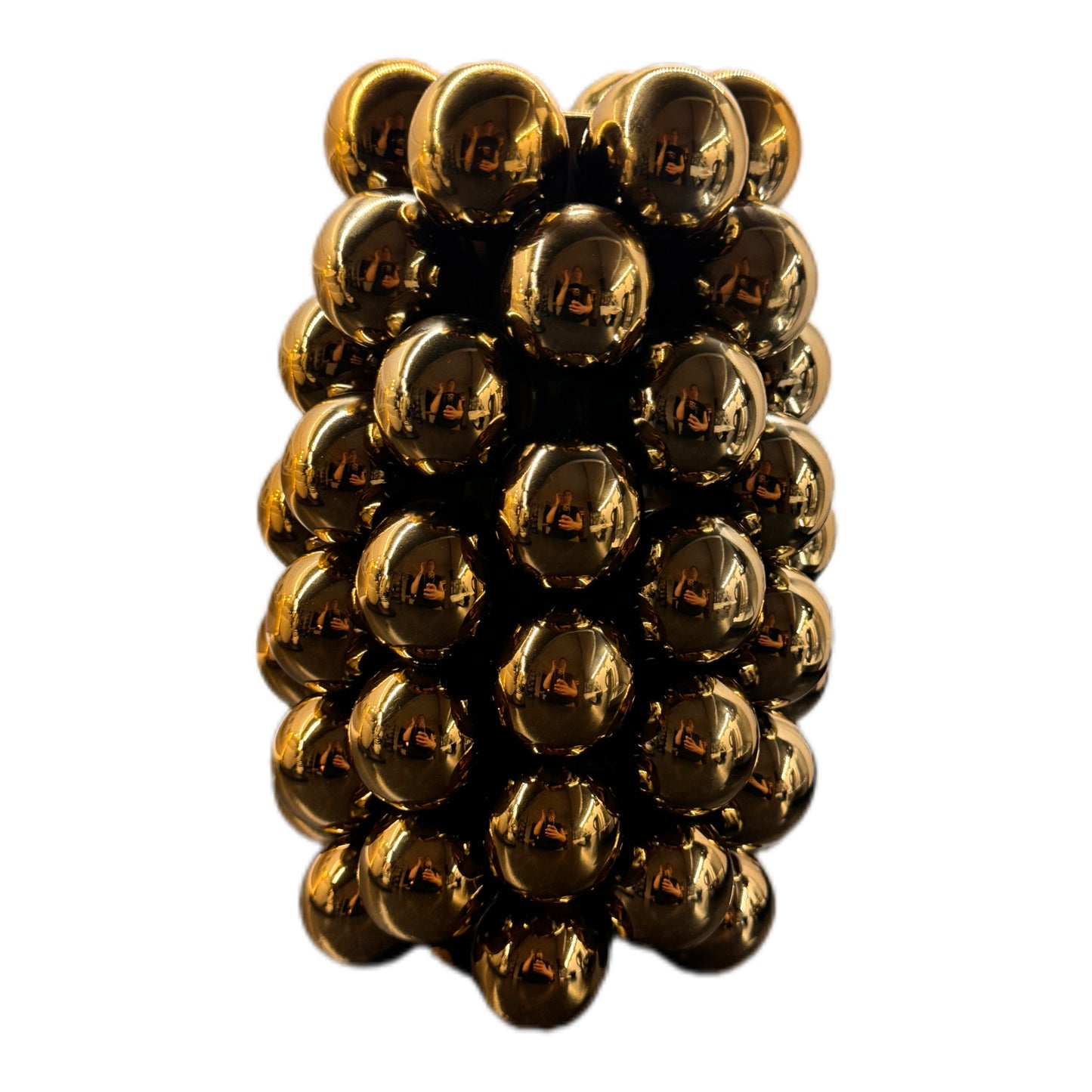 Blumenvase BIYANG in Gold Ø 16 x 24 cm von Light & LIving