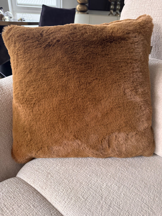 Wohnkissen/ Dekokissen ZAYA in Tobacco Braun 45 x 45 cm von Dutch Decor
