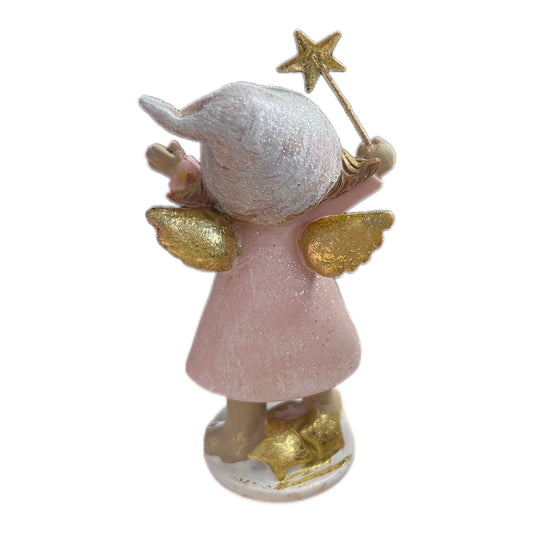 Engel Figur in Rosa 10 cm