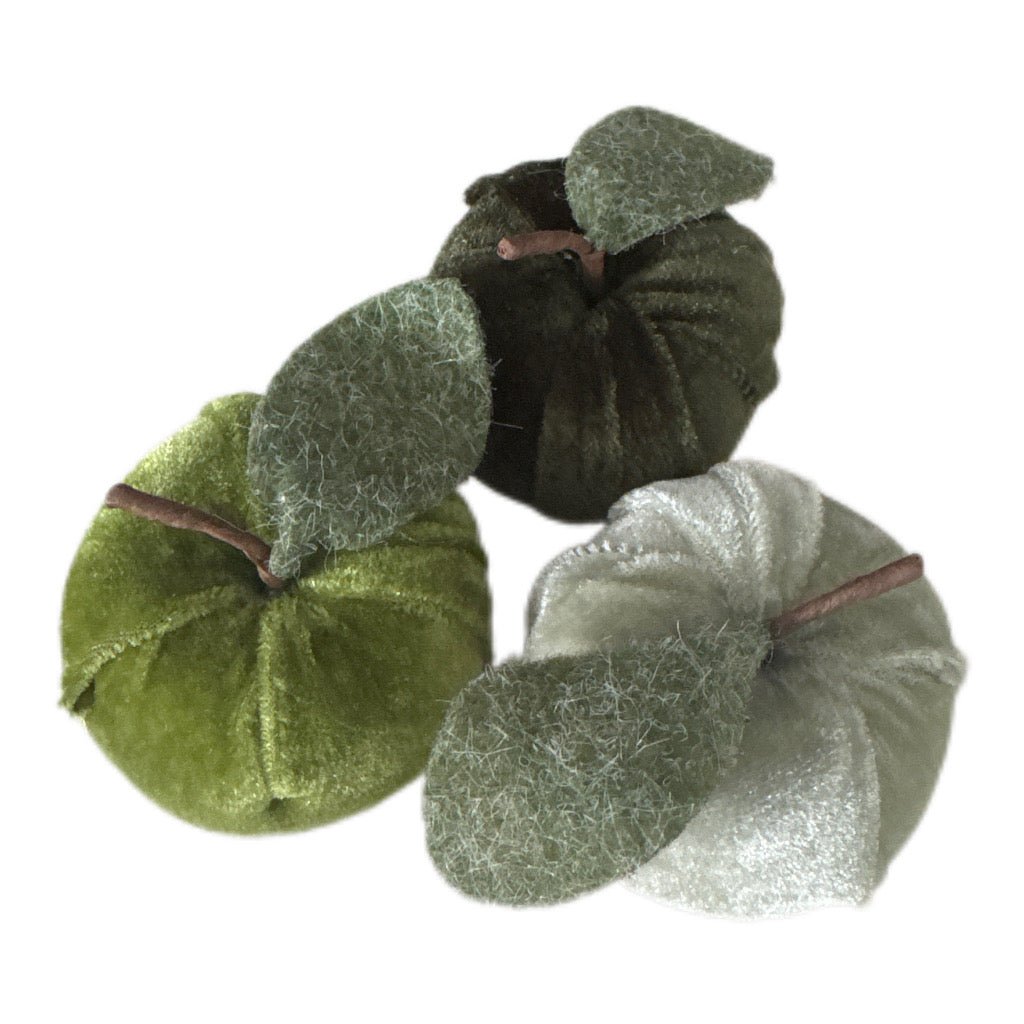 Samtapfel mit Blatt hellgrün 9 cm Willeke Floristik - JP Lifestyle & More