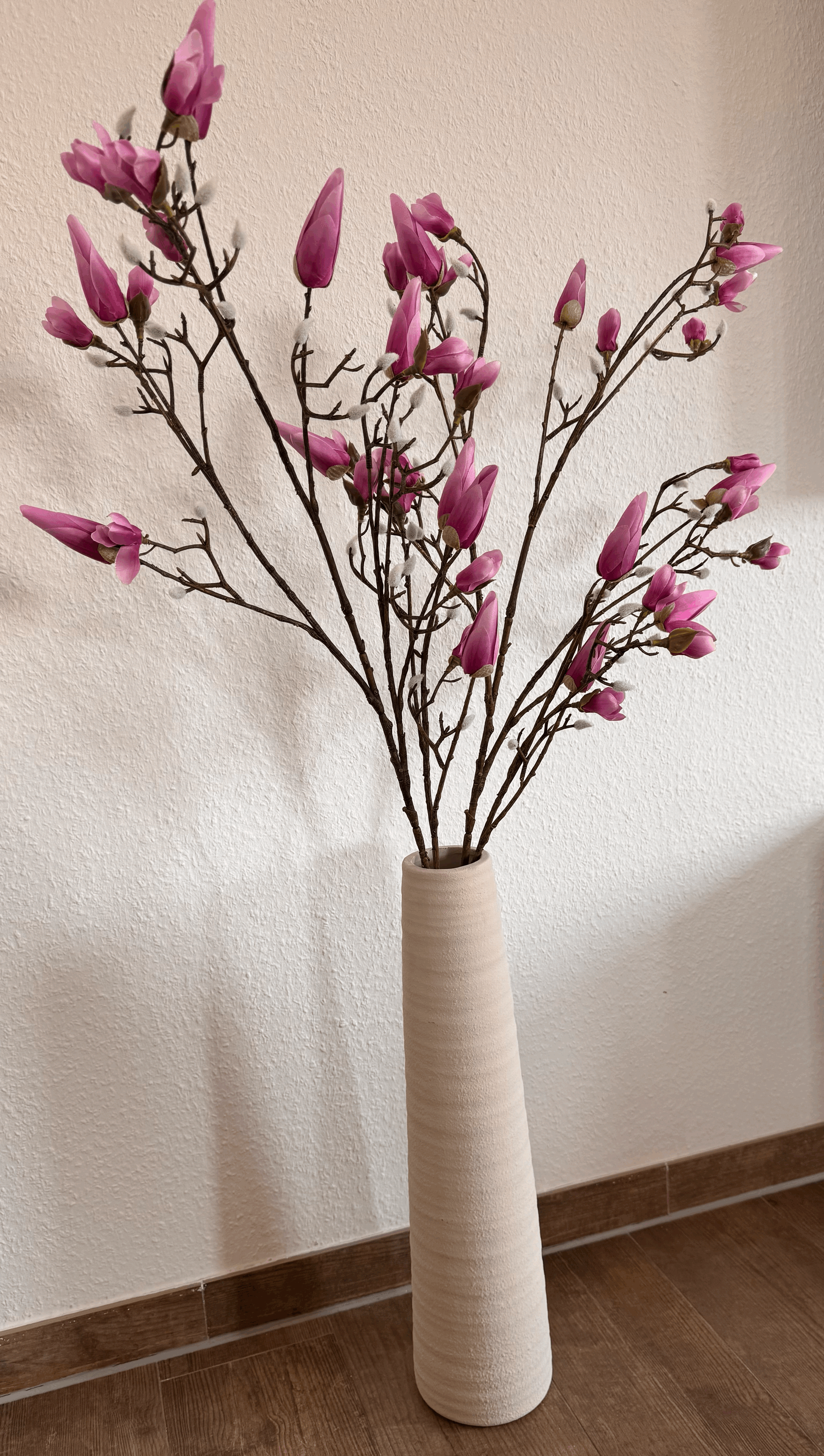Künstliche Magnolienzweige rosa Lang