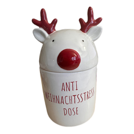Keksdose mit Rentier Motiv "Anti Weihnachtsstress Dose" von Exner