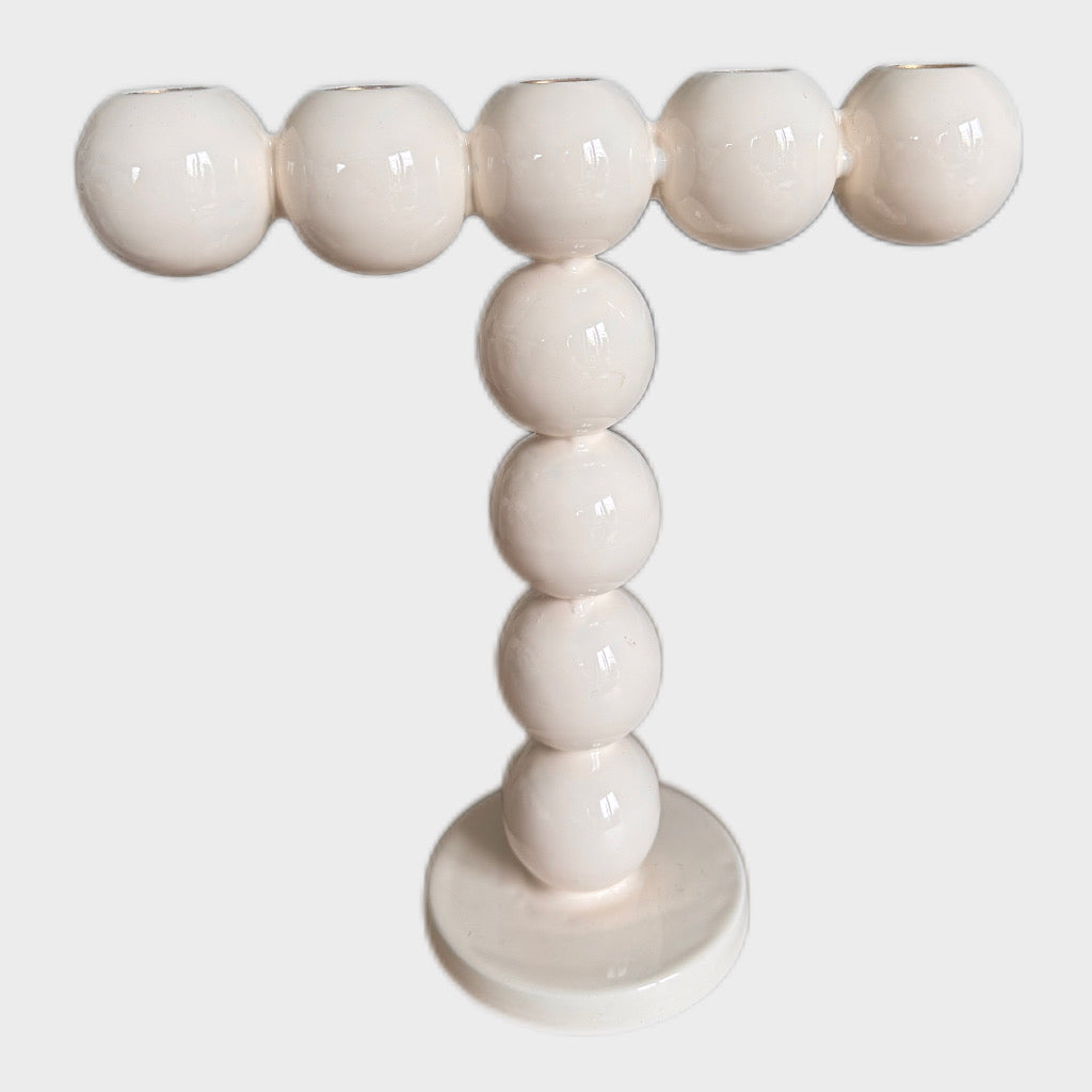 Kerzenhalter Bubbles hoch von Present Time in Weiß