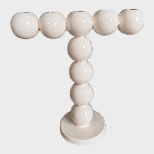 Kerzenhalter Bubbles hoch von Present Time in Weiß