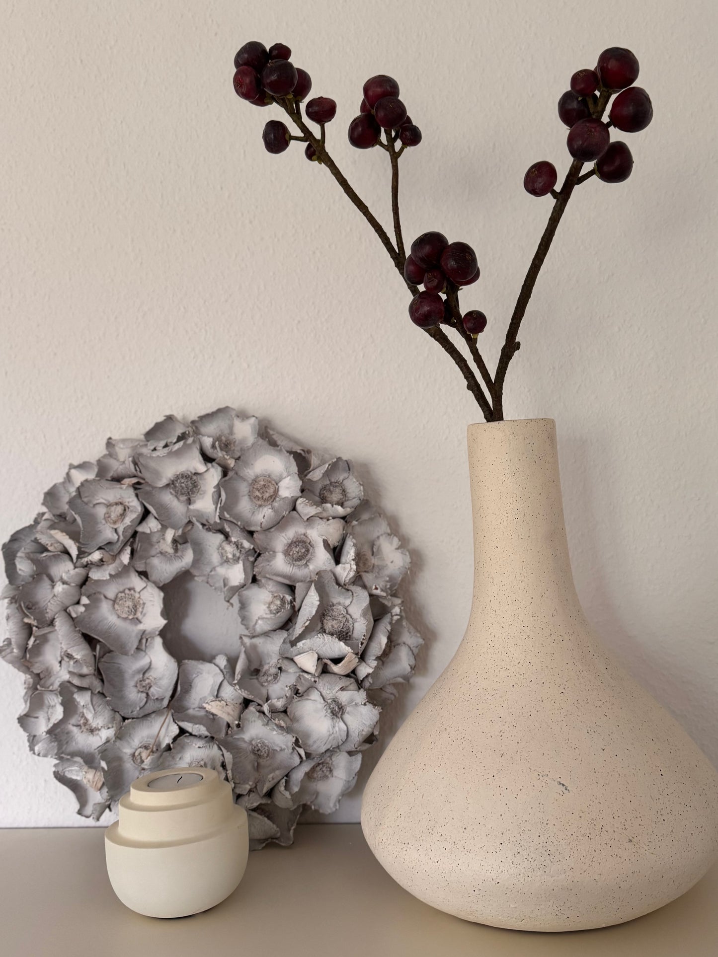 Dekorativer Palmblüten-Kranz in Weiß Ø 55 cm von Couronne