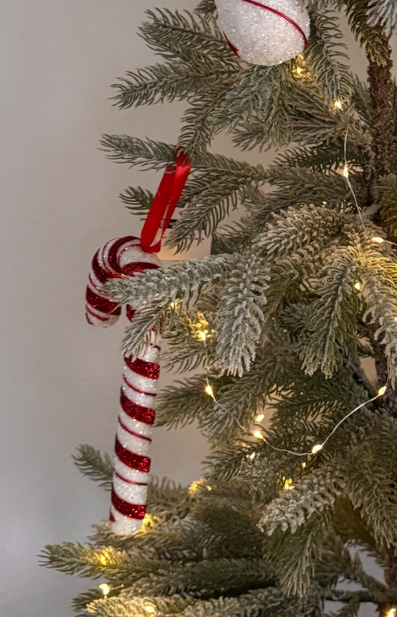 Zuckerstange Anhänger in Rot/Weiß 20 cm von Housevitamin