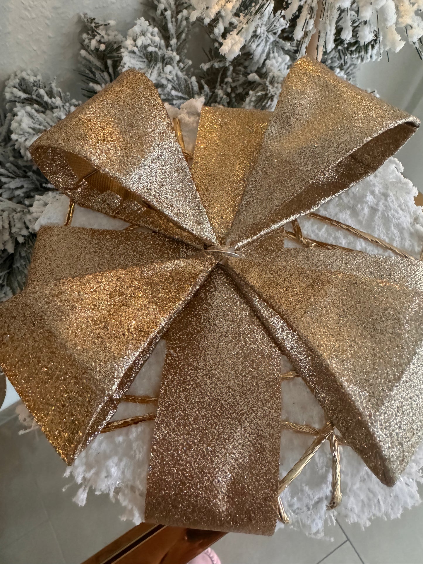 Weihnachtsgeschenk  Dekoration LED weiß/ gold Gr.M von Countryfield