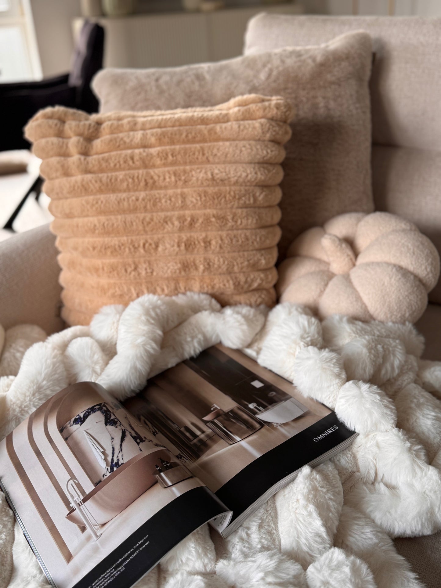 Unique LIving Decke  Liebe weiß 150 x 200 cm