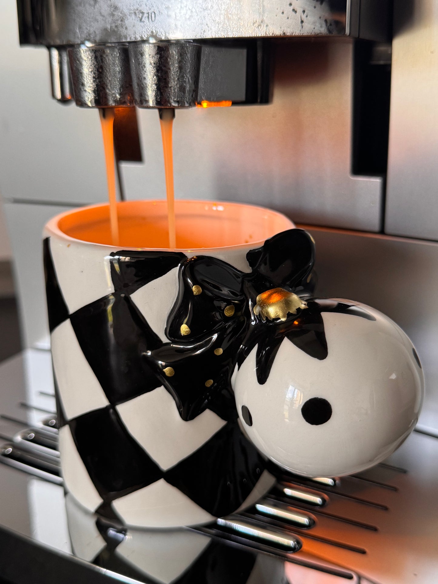 Weinachtsbecher Weihnachtskugelgriff Schwarz Weiß von Clayre & Eef