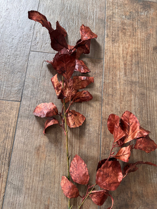 Blätter Zweig Beach Spray braun 116 cm