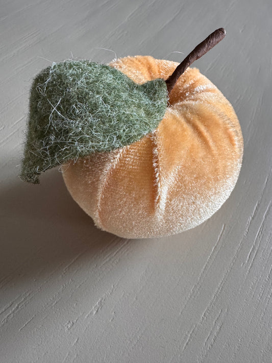 Samt Apfel  Lea warmgelb 9 cm