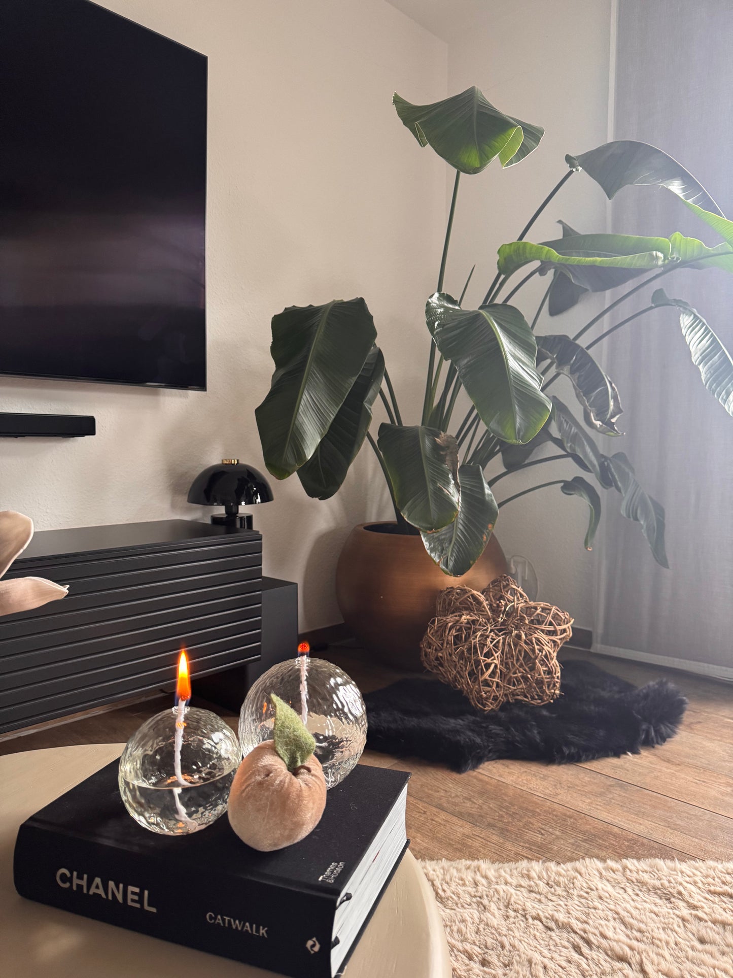 Öl Lampe Olaf von Leeff Gr. S mundgeblasen transparent