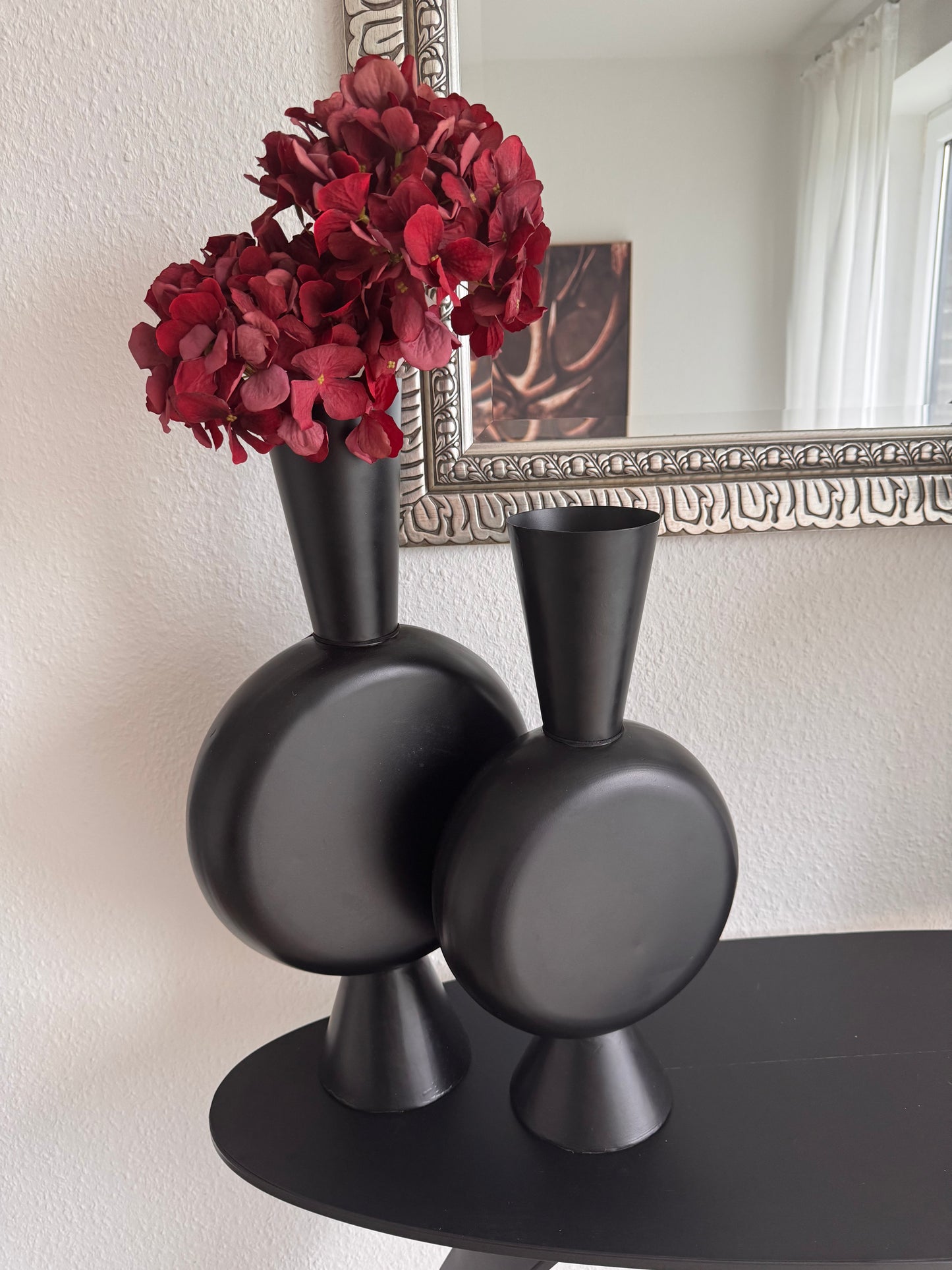 Hortensien Zweig Gaby Bordeaux rot 58 cm