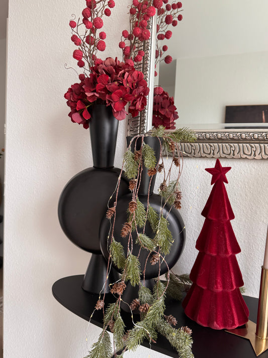 Kürbiszweig Bordeaux Rot 83 cm